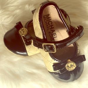 Michael Kors Baby Marini Camel & Black Shoes 4